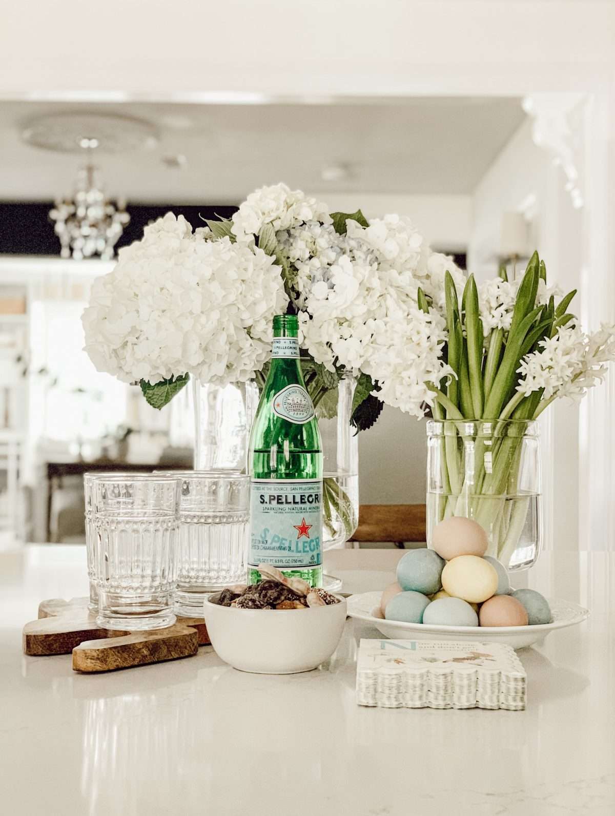 Create an Easter centerpiece with Easter Eggs dyed with all natural ingredients.