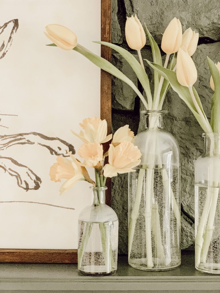Spring Mantel Décor 
