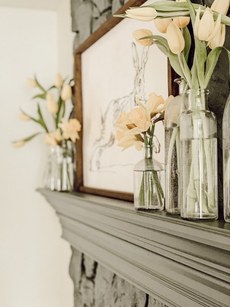 Spring Mantel Décor 