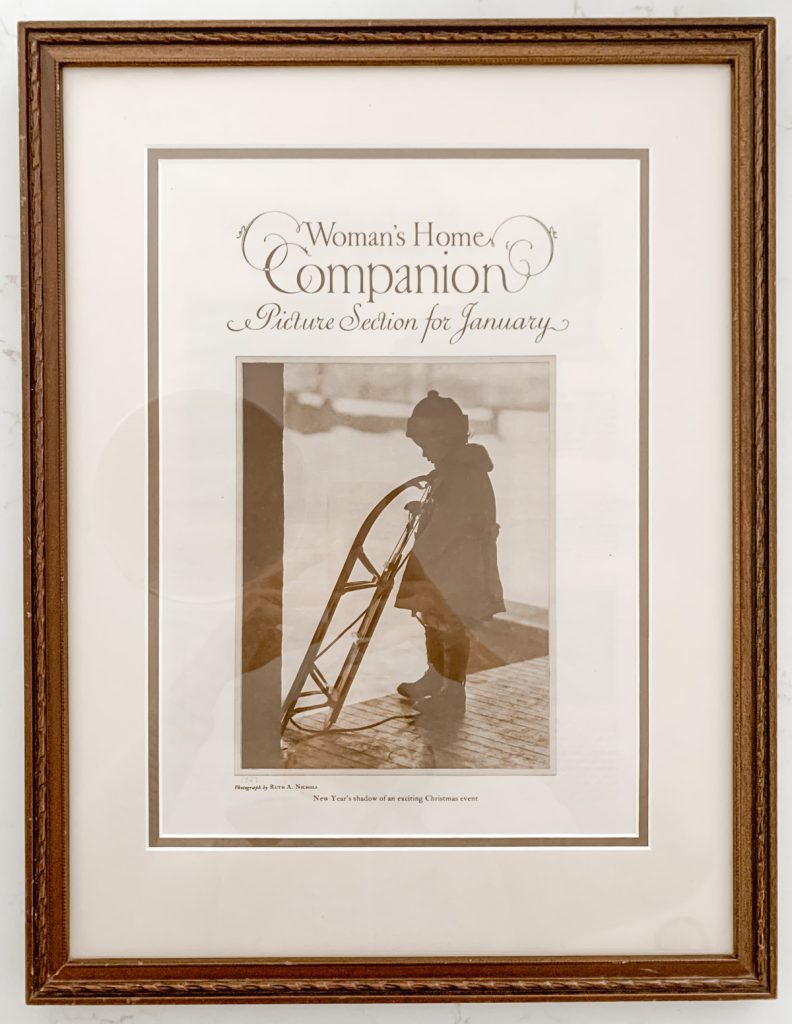 An old frame for a DIY mirror project for the entryway of our home.