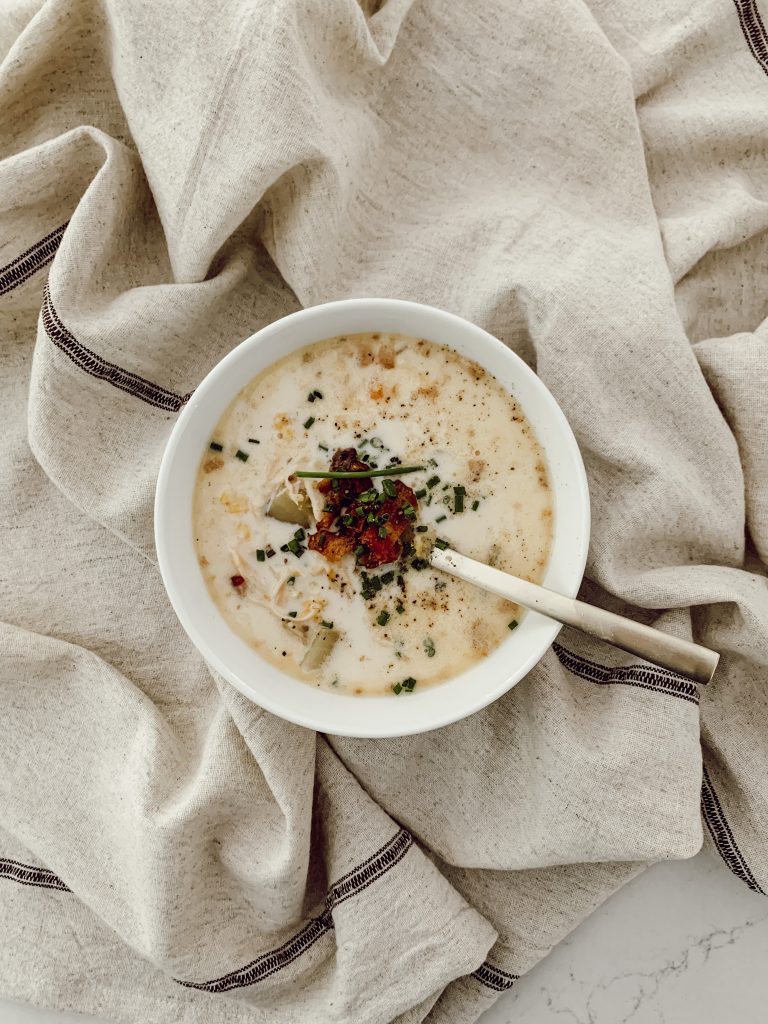 Slow cooker creamy chicken and corn soup is a hearty dinner option.