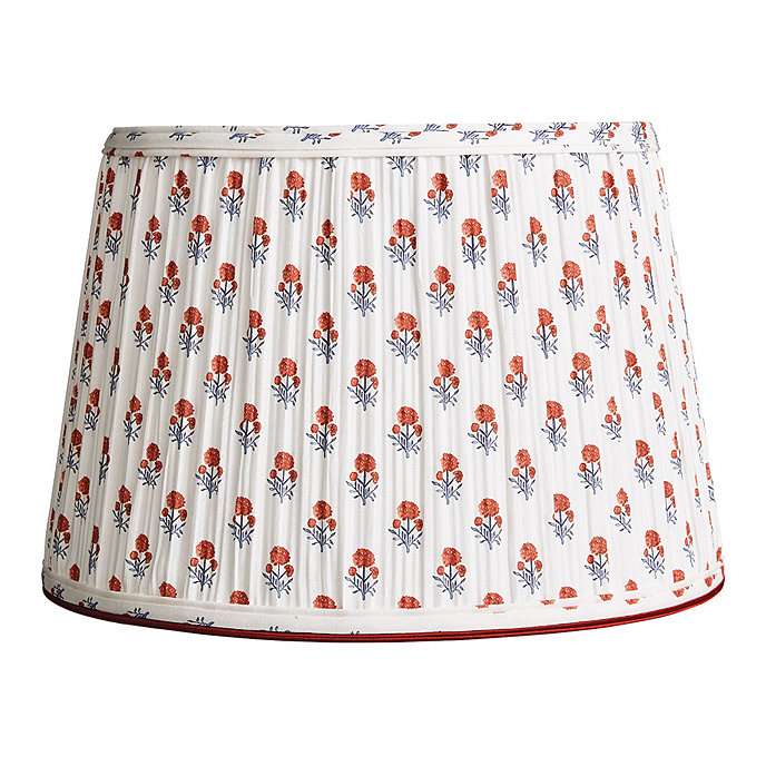 Block Print Pleated Lamp Shade