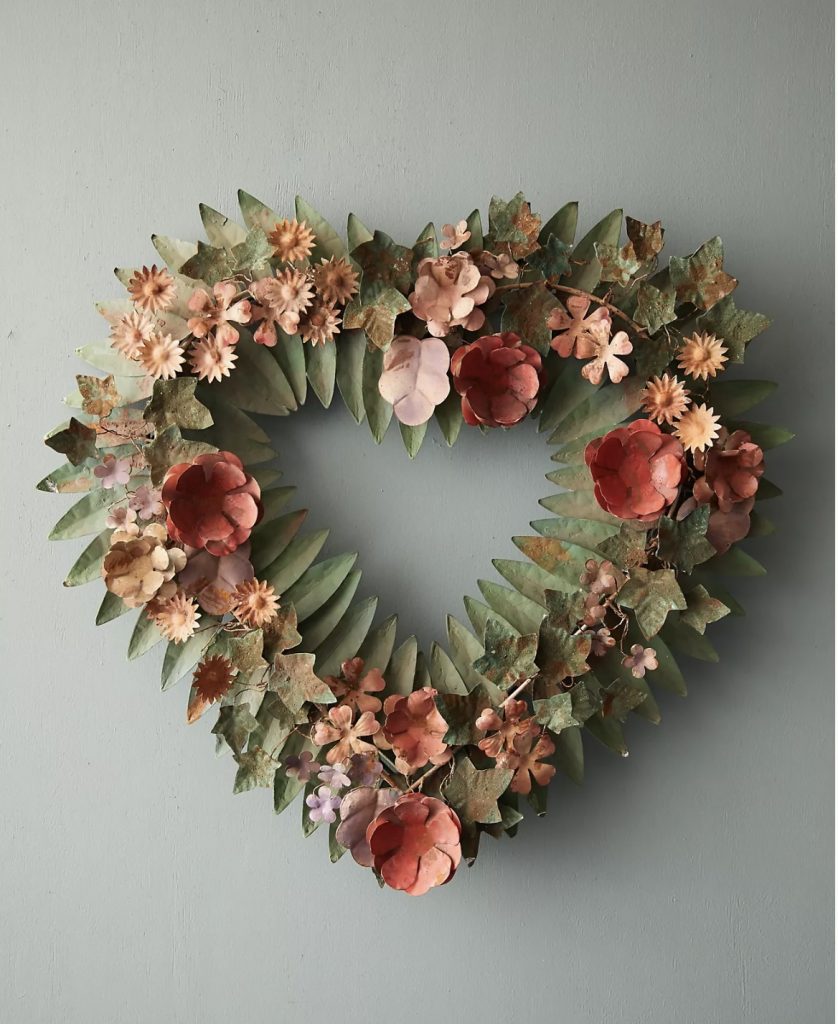 Metal Valentine Wreath