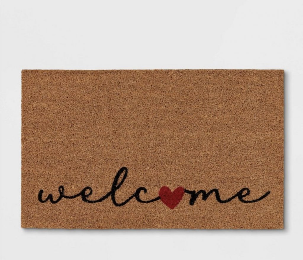 Welcome Heart Mat