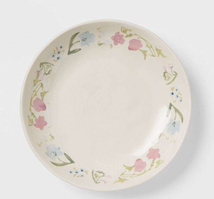 Stoneware Floral Bowl