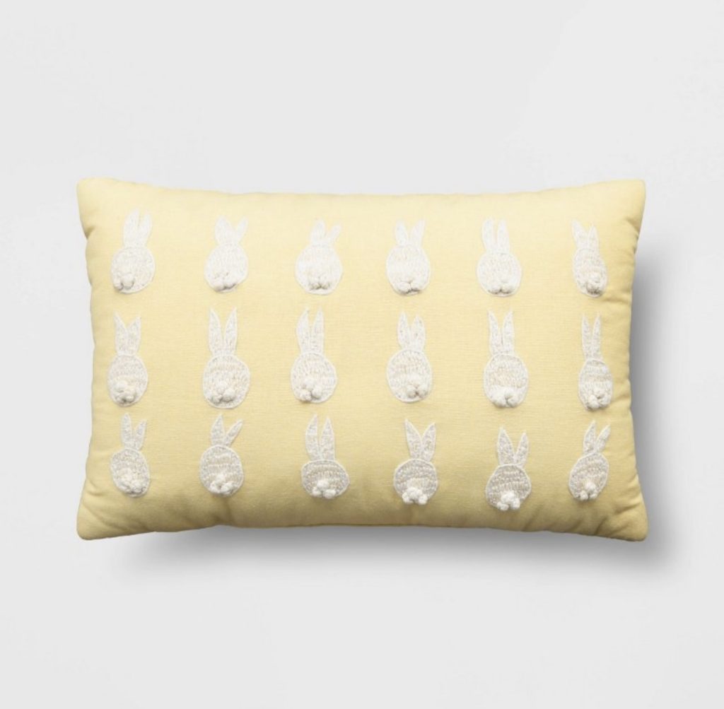 Yellow Bunny Pillow