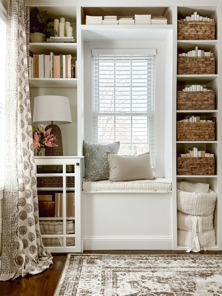 Cottage farmhouse living with budget friendly Easter decor.