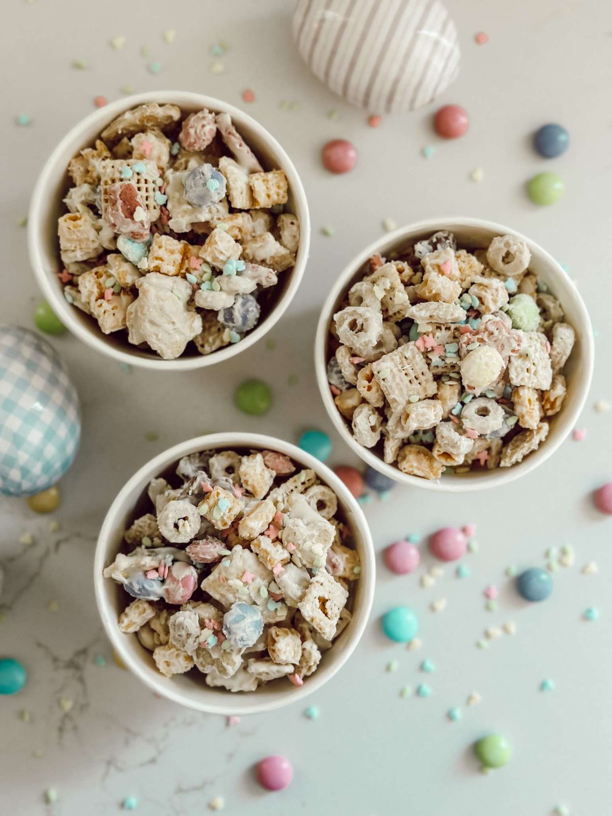 Easter snack mix with cereal & candy perfect for the Easter bunny.