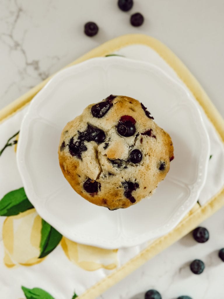 Lemon & blueberry muffins are the perfect breakfast option.
