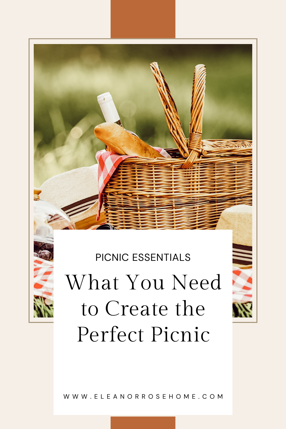 Pinterest graphic how to create the perfect picnic with the right picnic essentials.