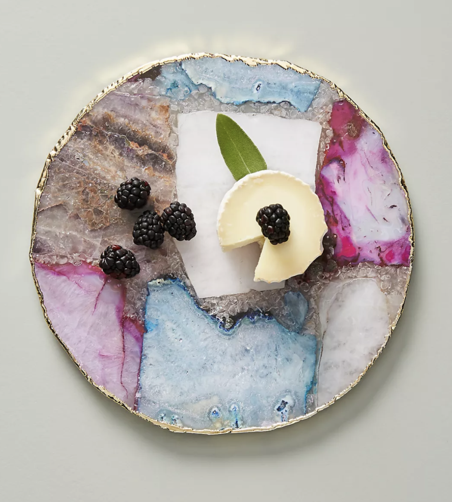 Agate cheese board from Anthropologie is a great Mother's Day gift idea.