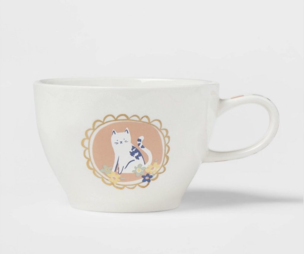 Cat latte mug from Target for the mom that loves lattes & cats.