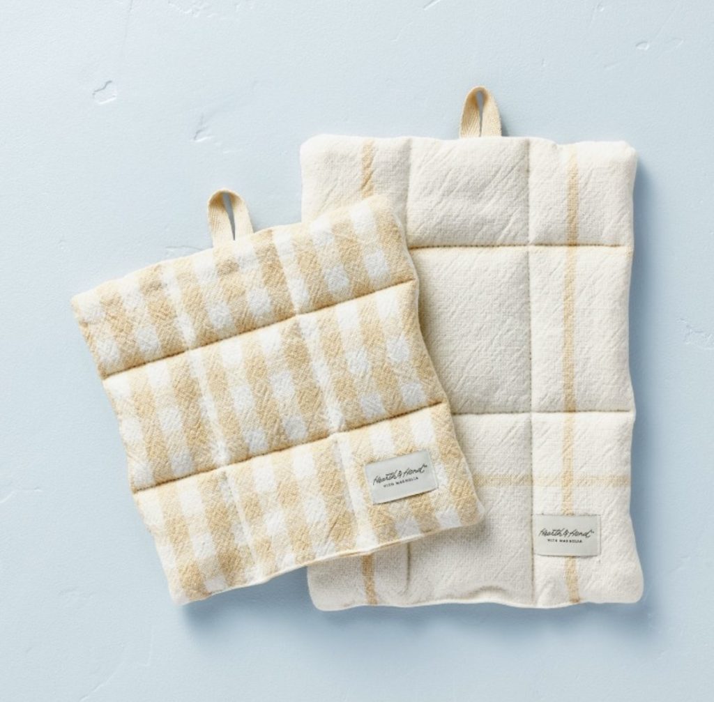 Farmhouse potholders for the mom who loves to bake from Target.