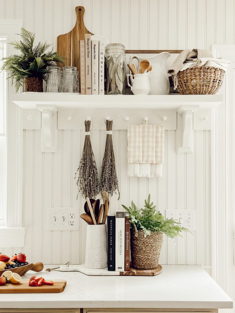 Spring decorating ideas in the kitchen include functional decor.