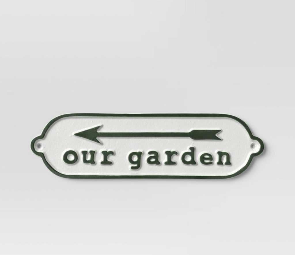 Mom will love this our garden sign from Target for Mother's Day.