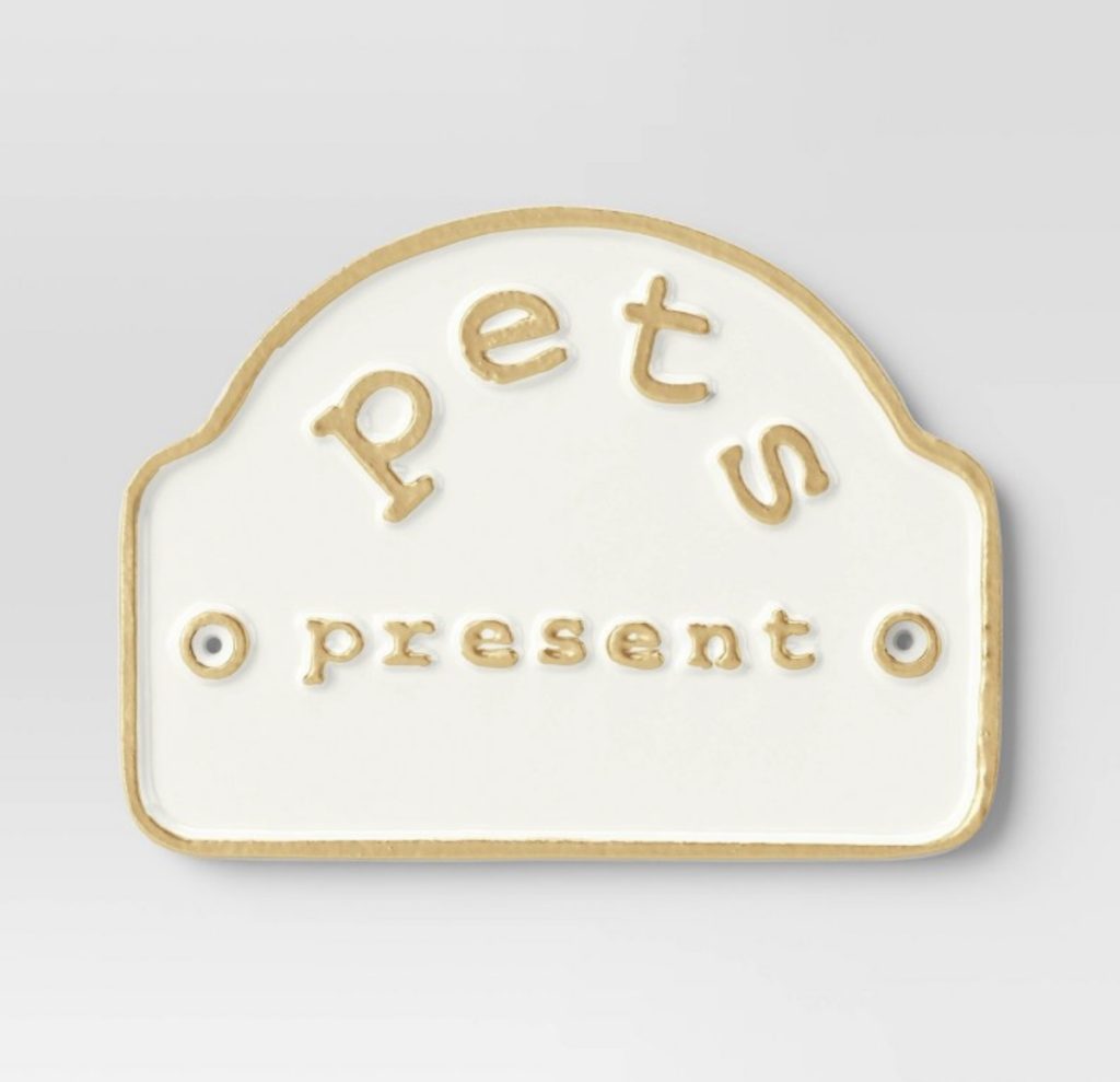 Pets present sign is the perfect pet moms Mother's Day gift at Target.