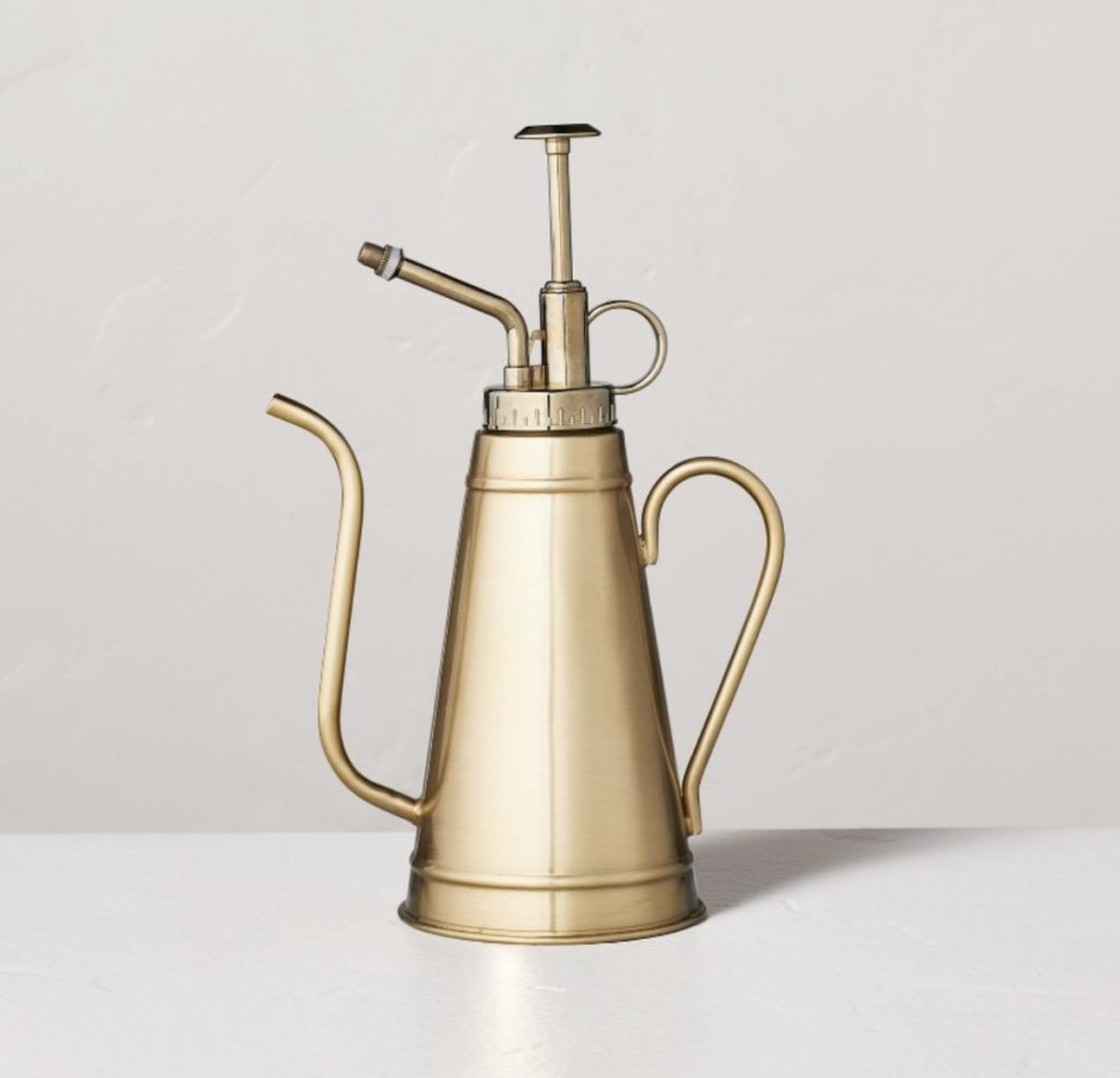 Gold plant mister to mist mom's plants this Mother's Day at Target.