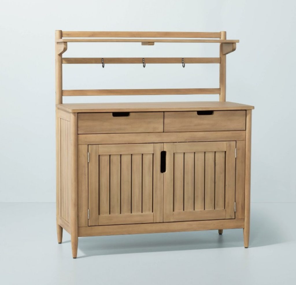Potting bench from Target for the mom who loves to plant gardens.