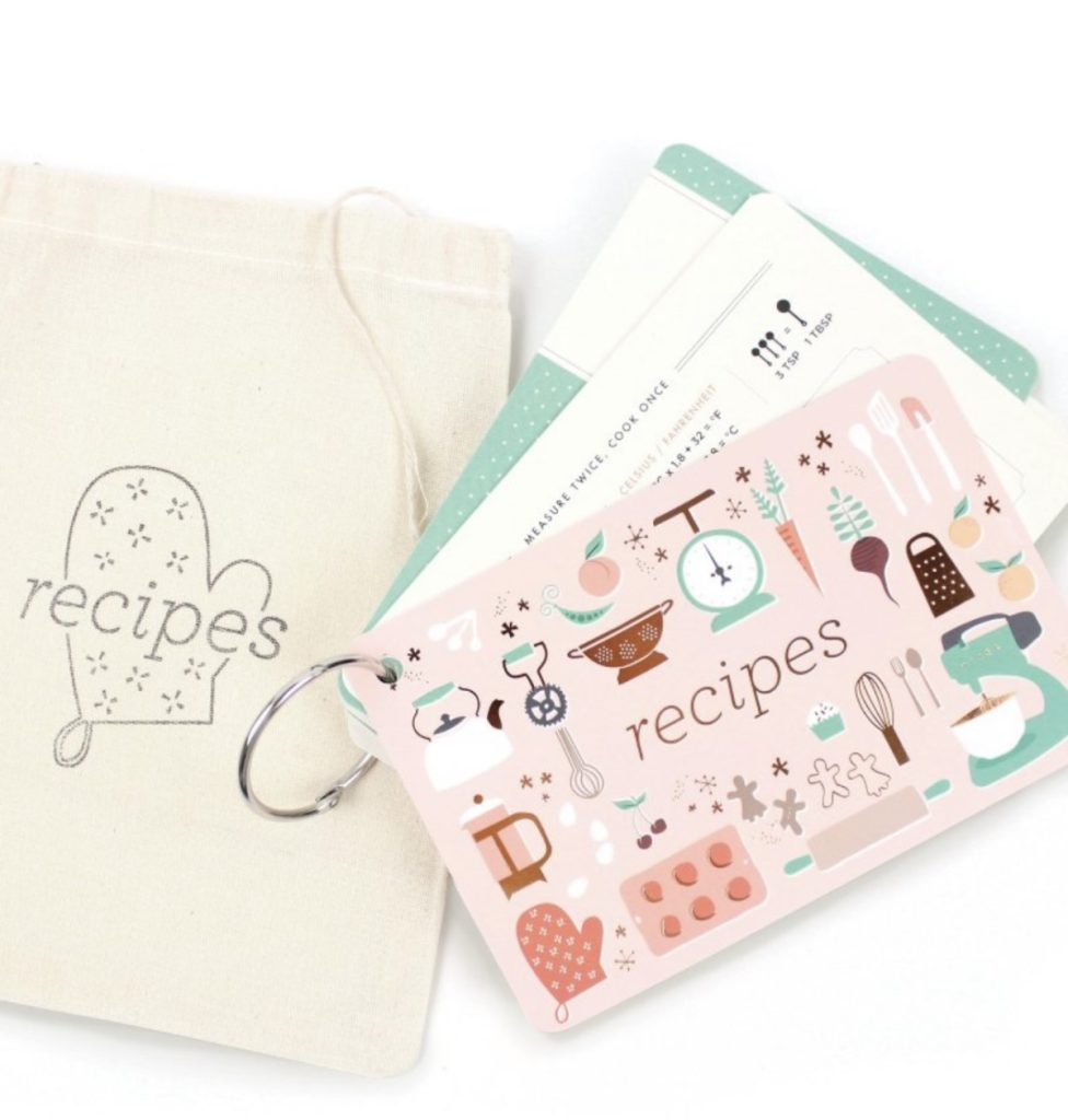 Recipe cards for a Mother's Day gift at Target.
