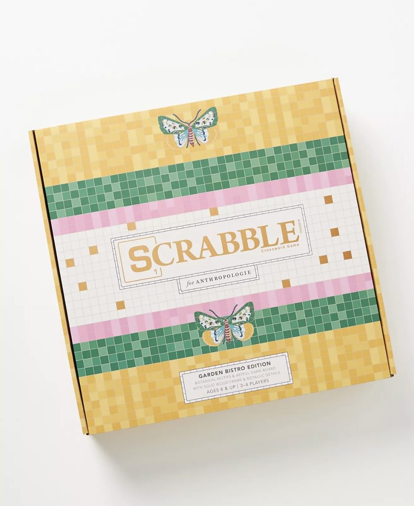 Anthropologie Scrabble for the mom who loves to play games.