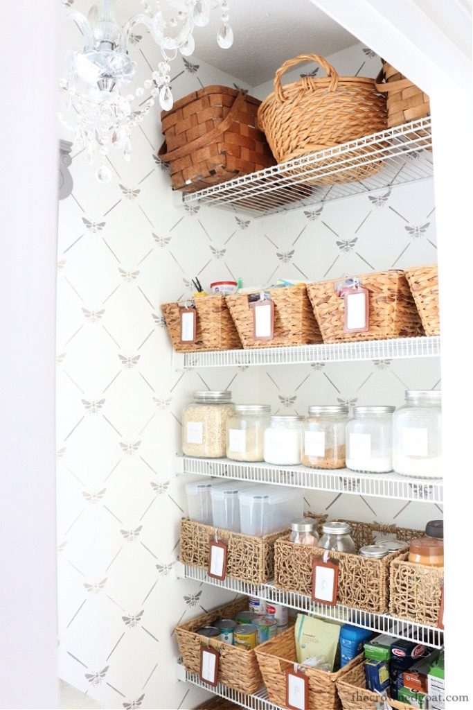 Tips & tricks to organize your pantry in a cottage farmhouse home.