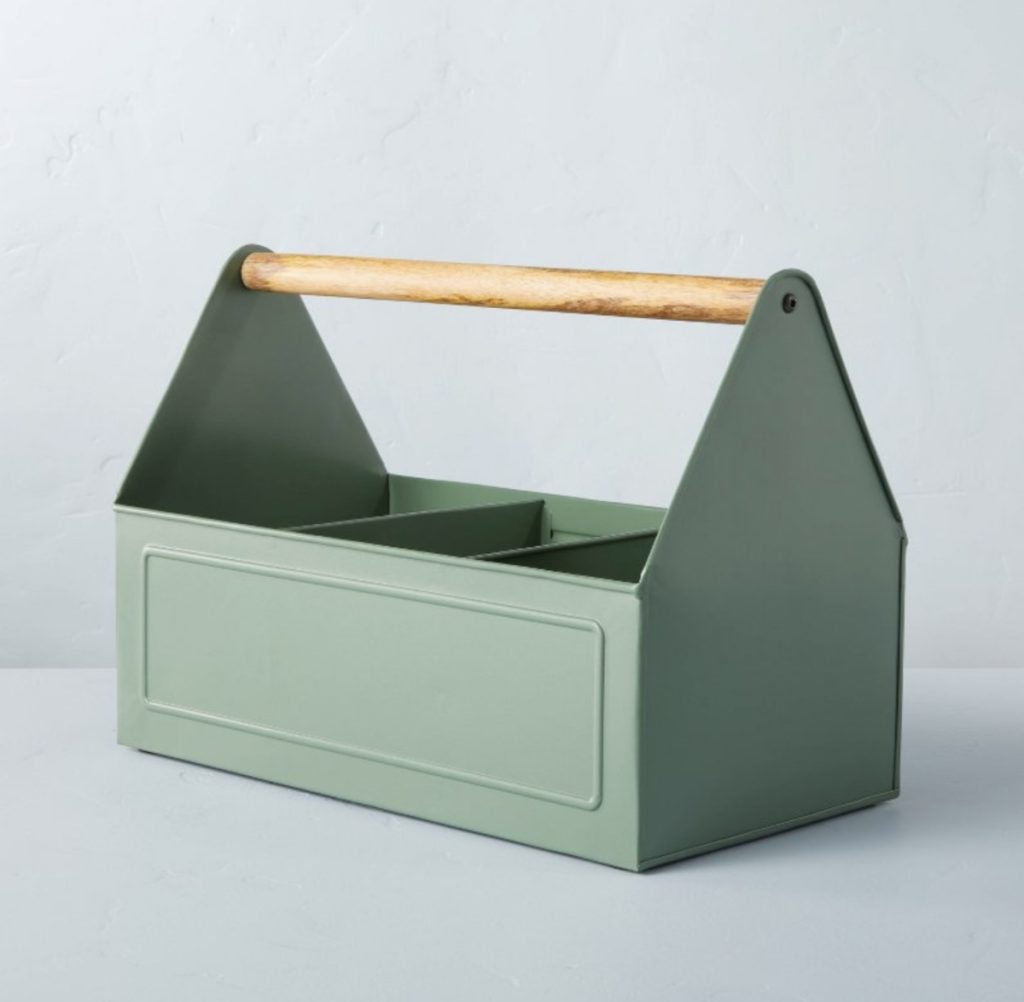 A tool caddy is perfect for everything you need to work outdoors from Target.