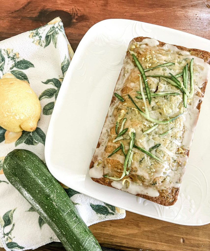 Homemade lemon zucchini bread for summer.