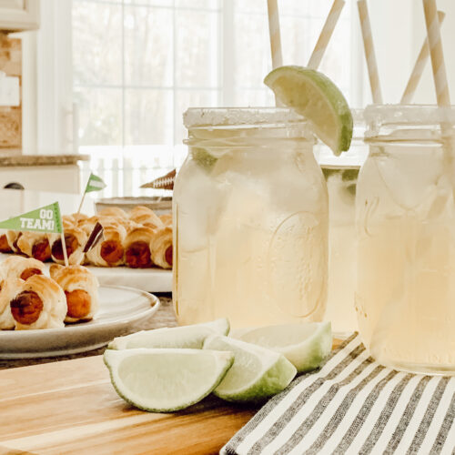 Lime beergaritas with Mexican beer for Cinco de Mayo.