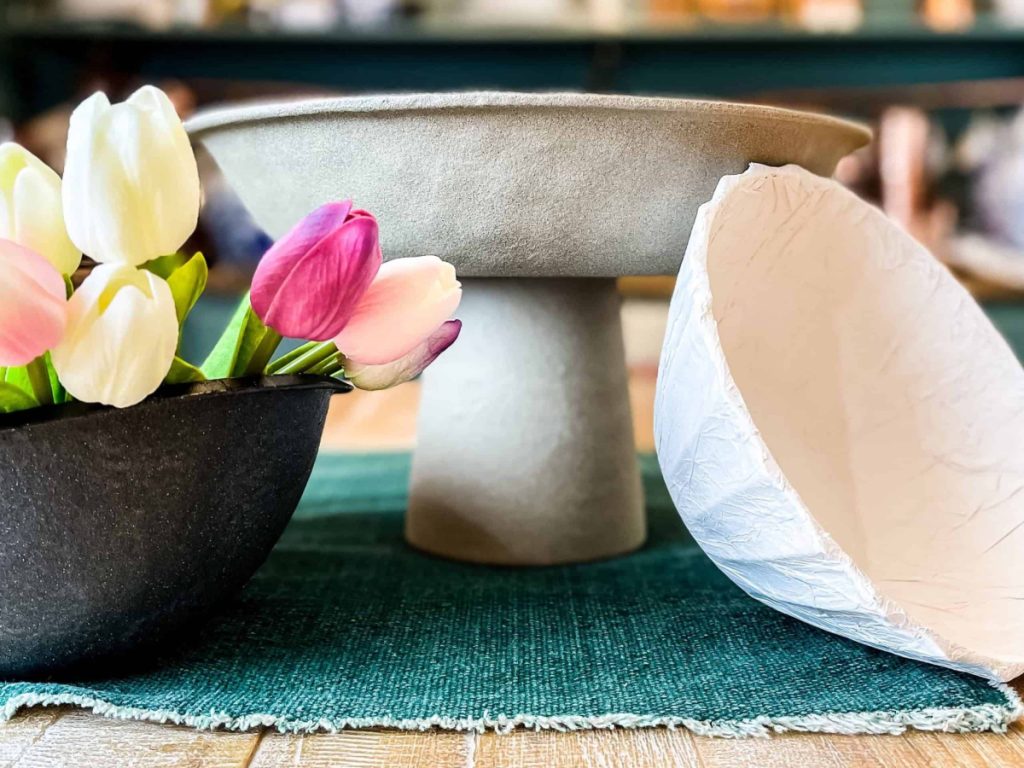 Paper mache bowl is an easy & affordable summer DIY for your home.
