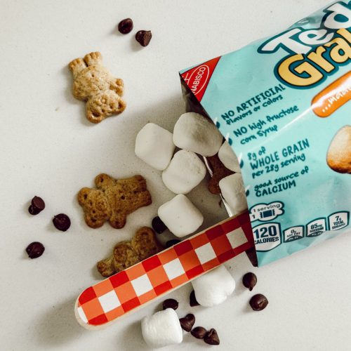 Individual portable snack idea for summertime with all the flavors of a s'more.