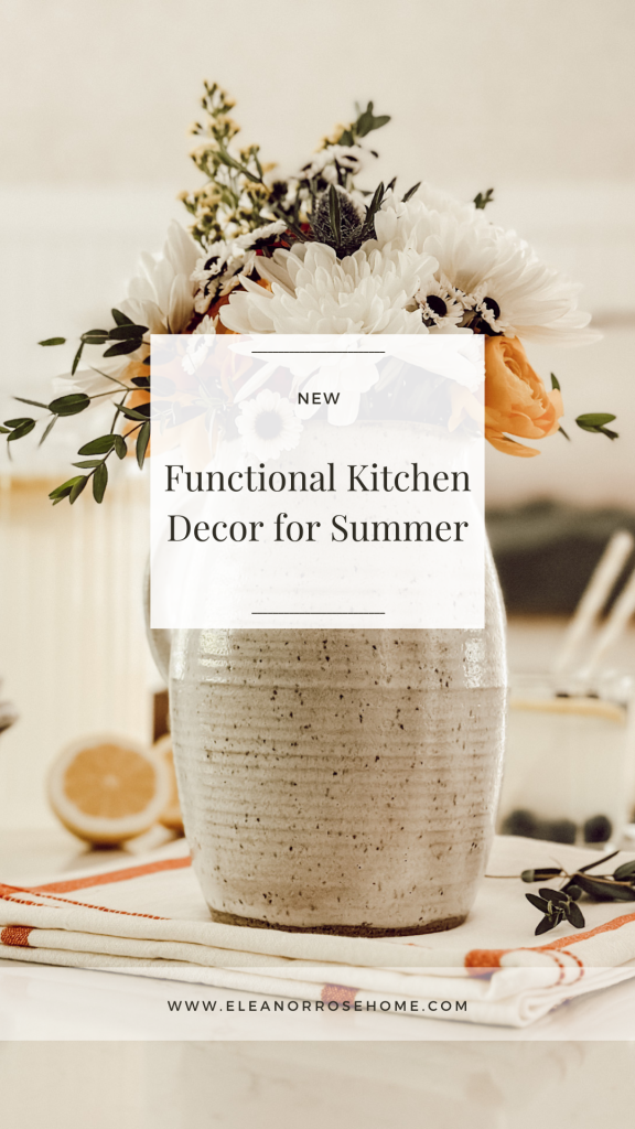Functional kitchen decor for the summer season.