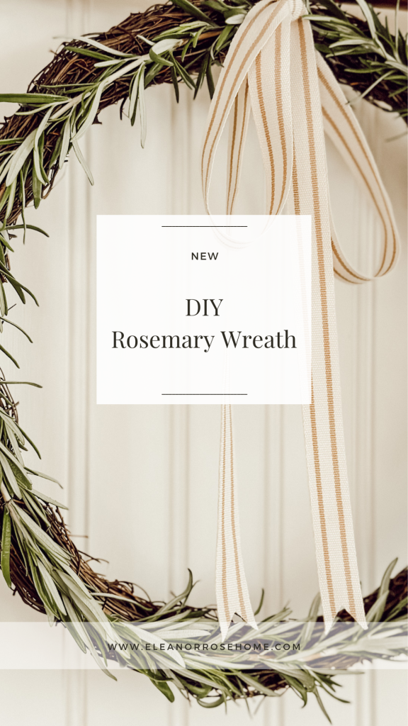 How to make a DIY rosemary wreath with just a few craft supplies.