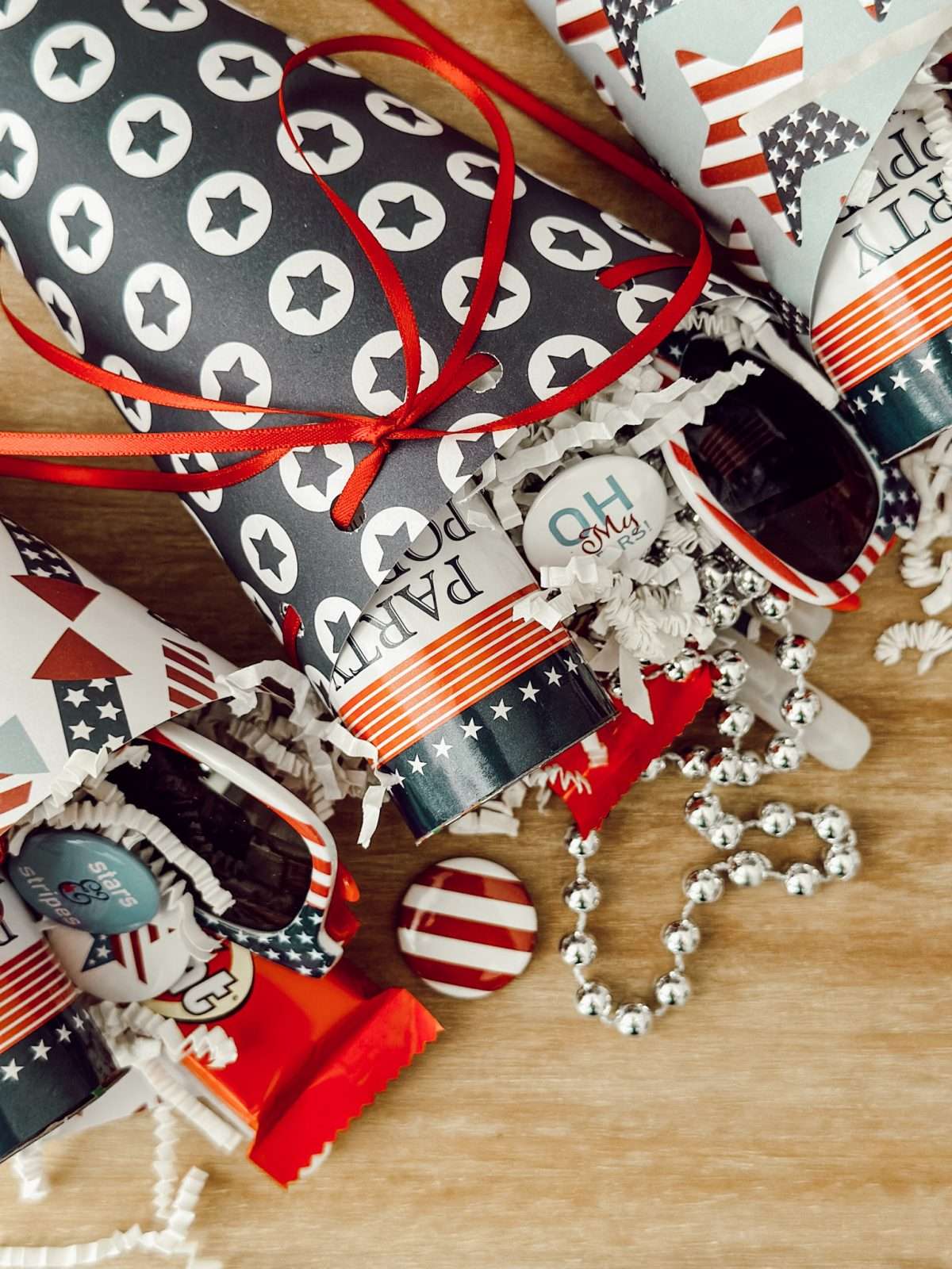 July 4th party favors to celebrate Independence Day or Memorial Day too.