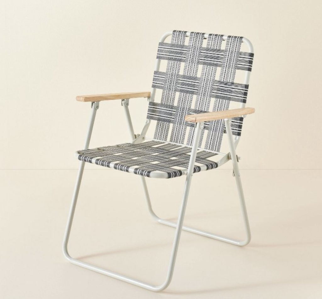 Vintage inspired lawn chair for days spent outside.