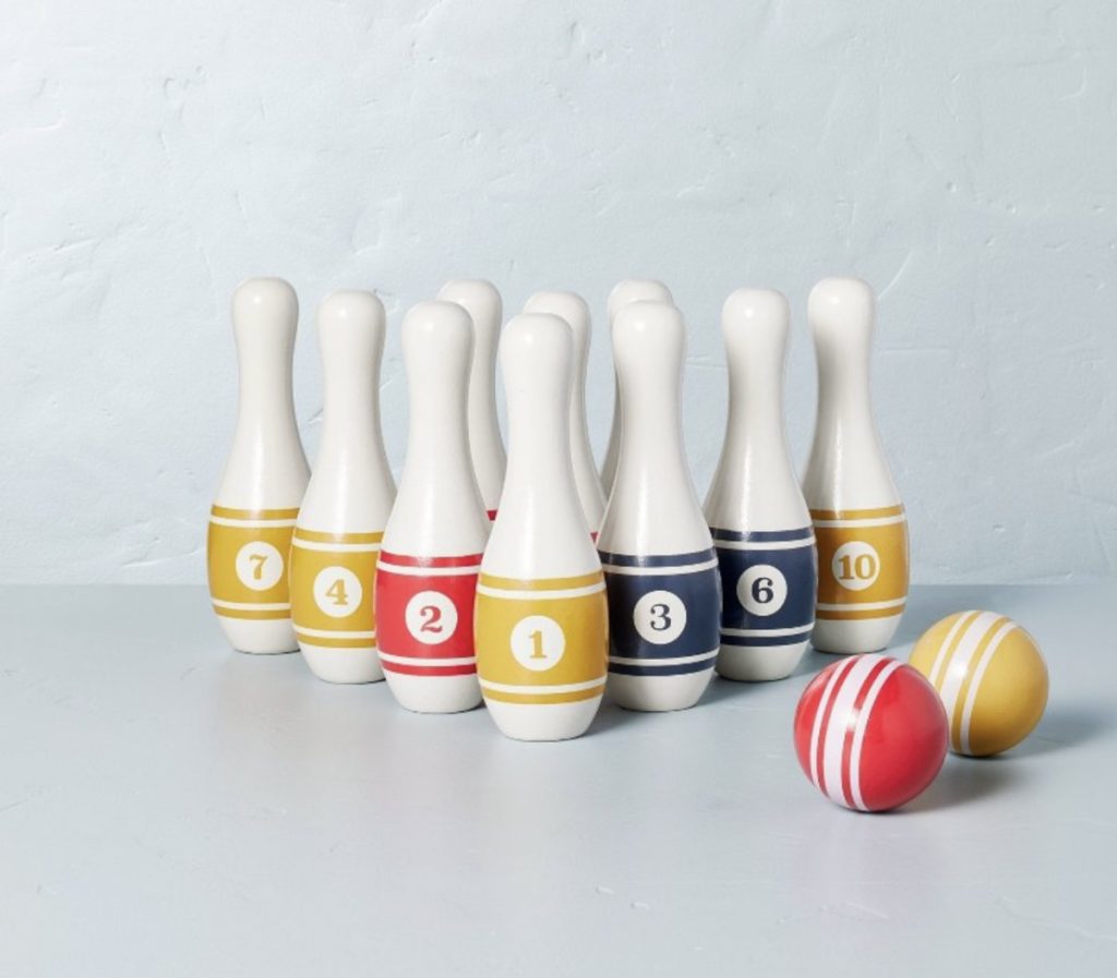 Outdoor bowling for dad this Father's Day.