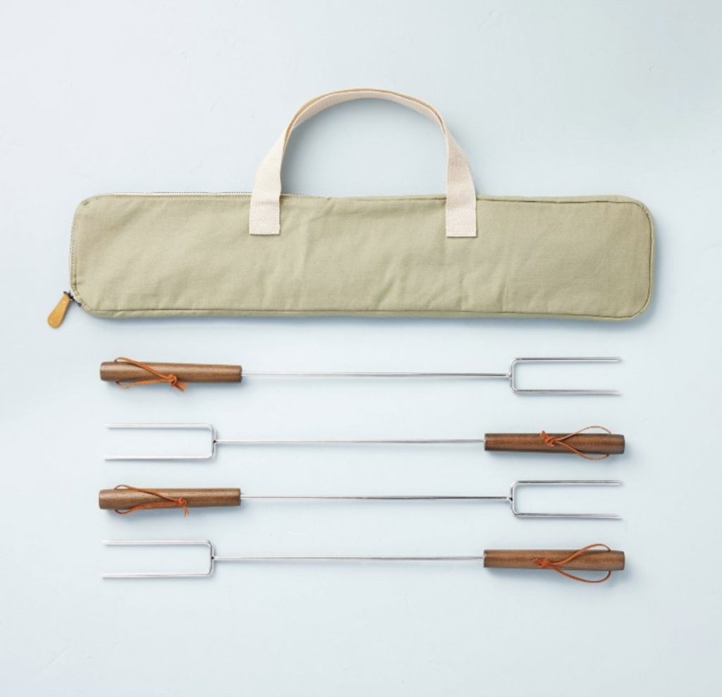 Roasting sticks for hot dogs and marshmallows.