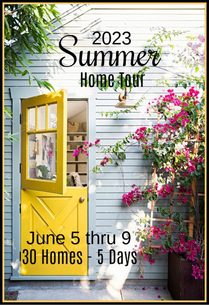 Summer home tour blog hop with posts on how to decorate your home for summer.