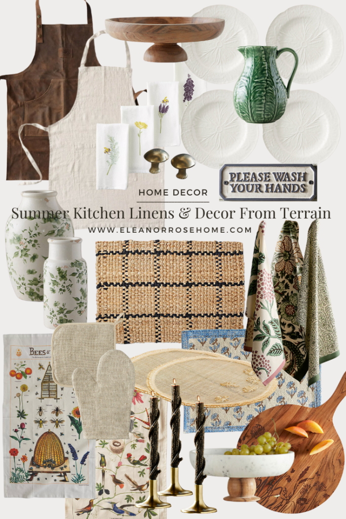 New summer kitchen linens and decor from Terrain.