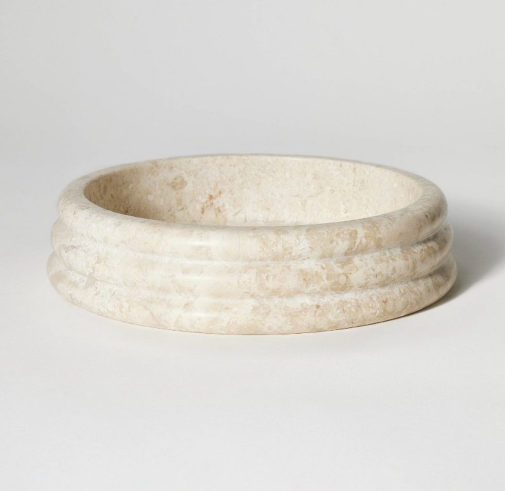White marble bowl for decoration in any room in your home.