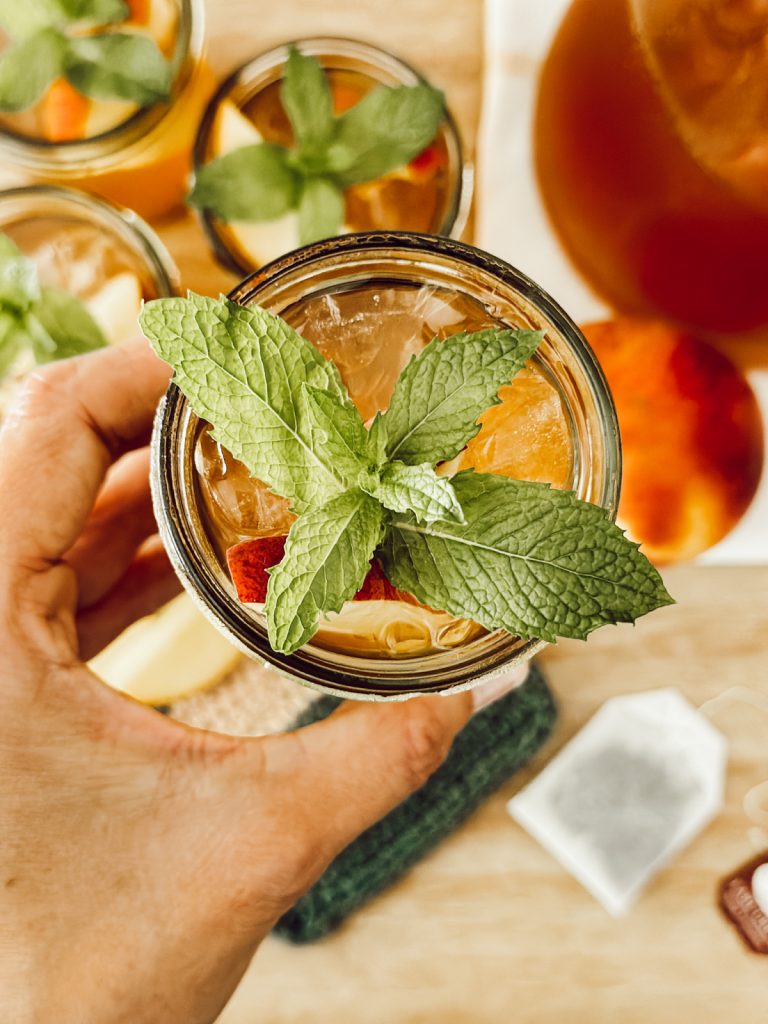 Refreshing summer beverage with fresh ingredients. 