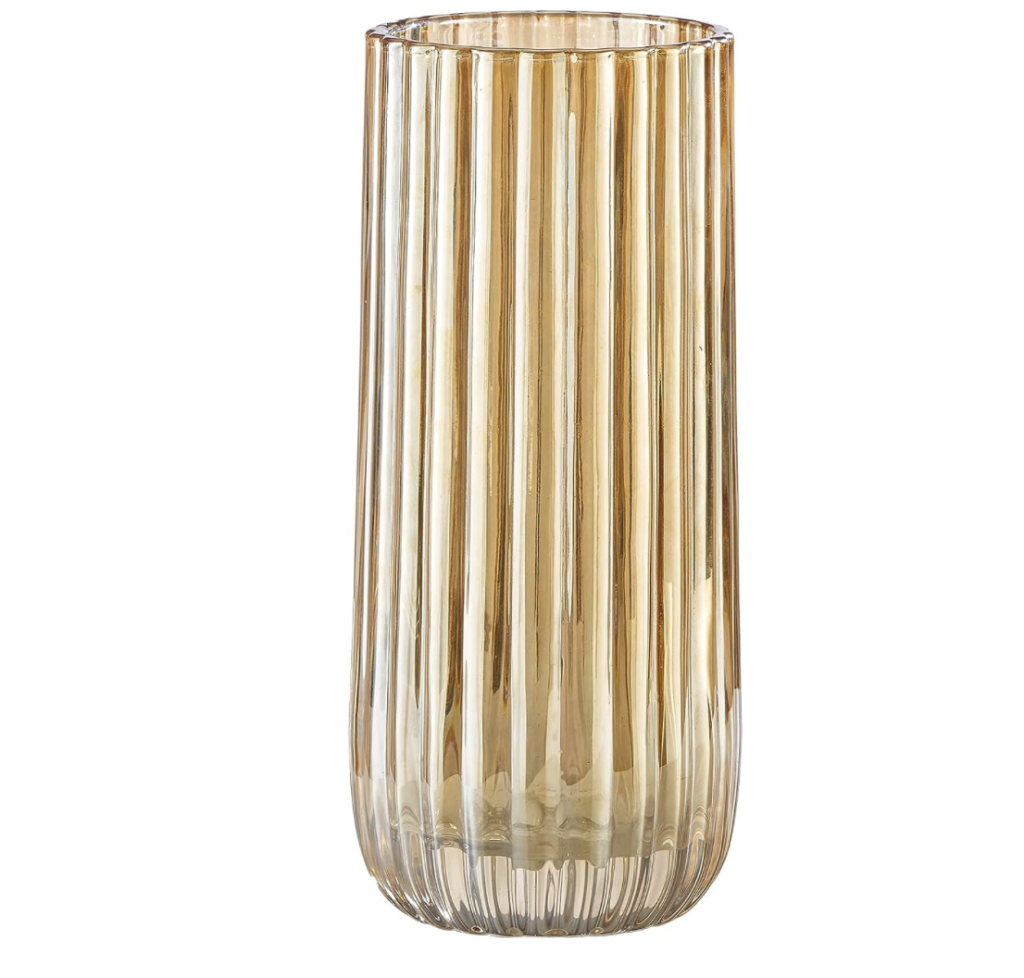 Anthropologie dupe textured glass vase for flowers.