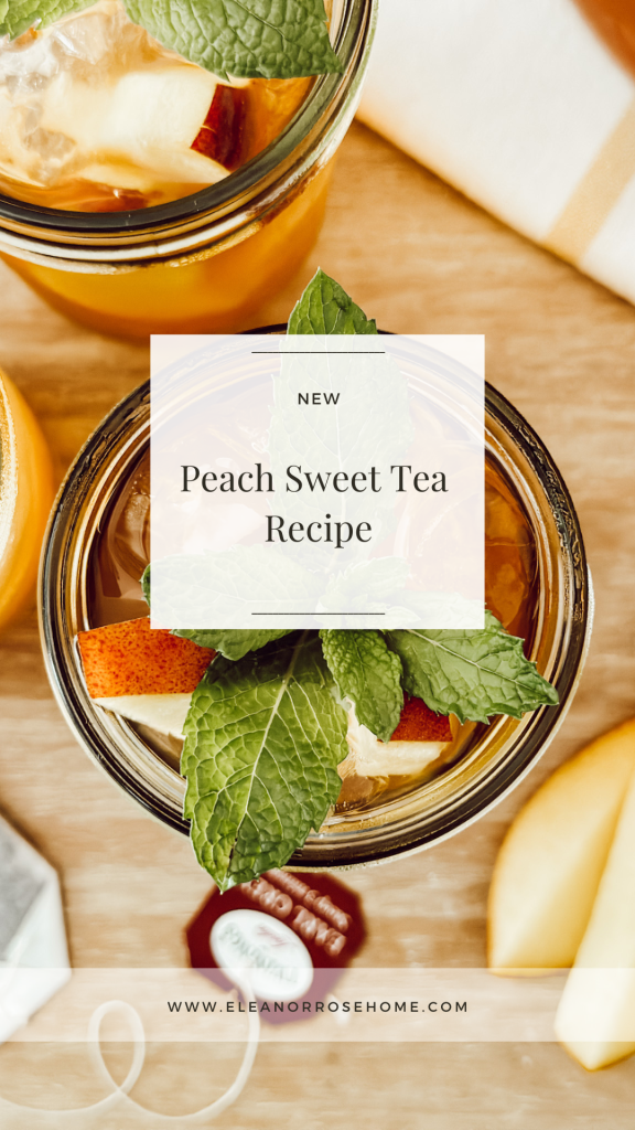 The best peach sweet tea recipe for the hot days of summer.