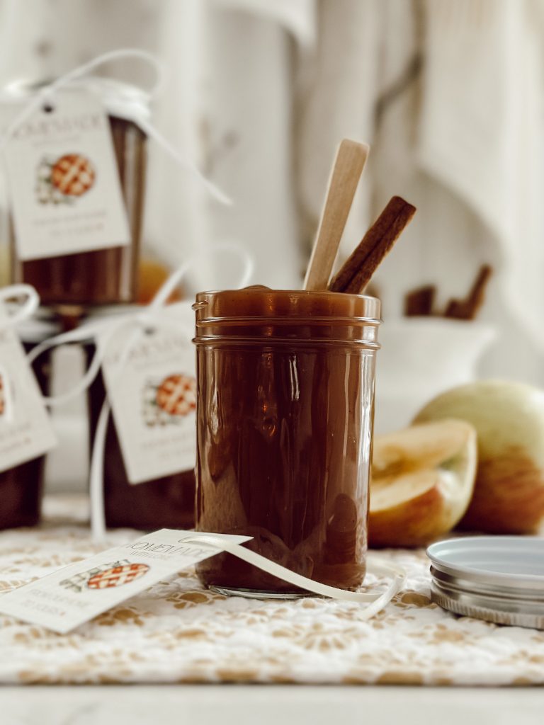 Learn how to make apple butter with applesauce in the slow cooker.