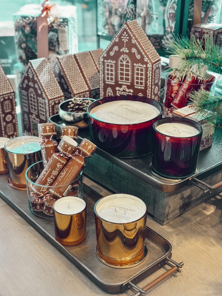 Potterybarn holiday decorations for Christmas.