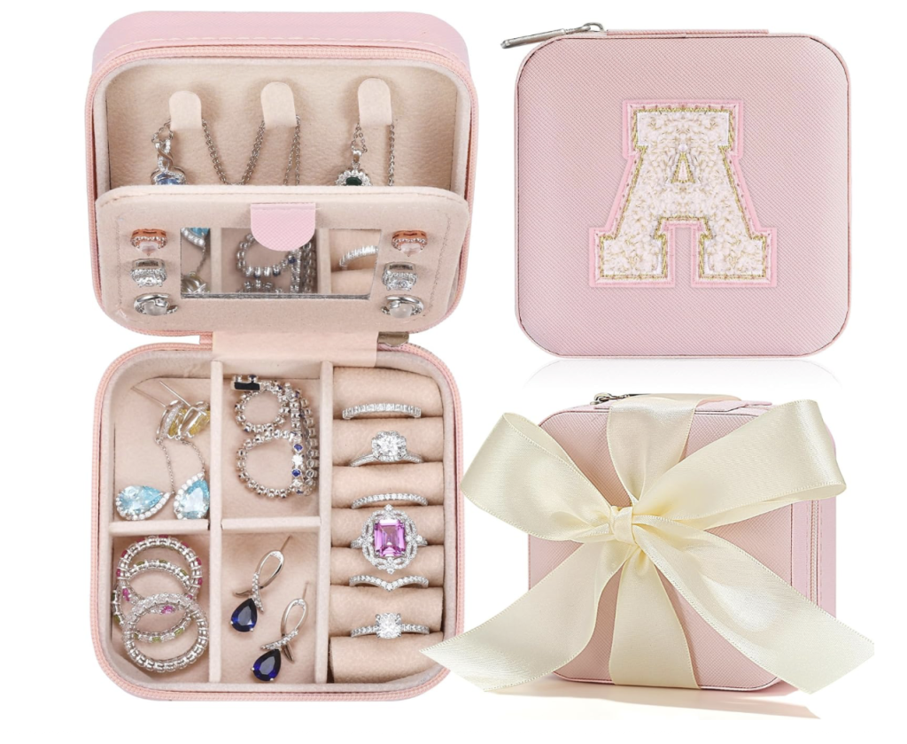 Stoney Clover Lane Amazon dupe includes this varsity letter jewelry organizer.