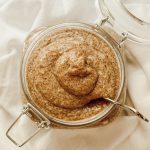 Whipped sugar scrub for the body with all natural ingredients.