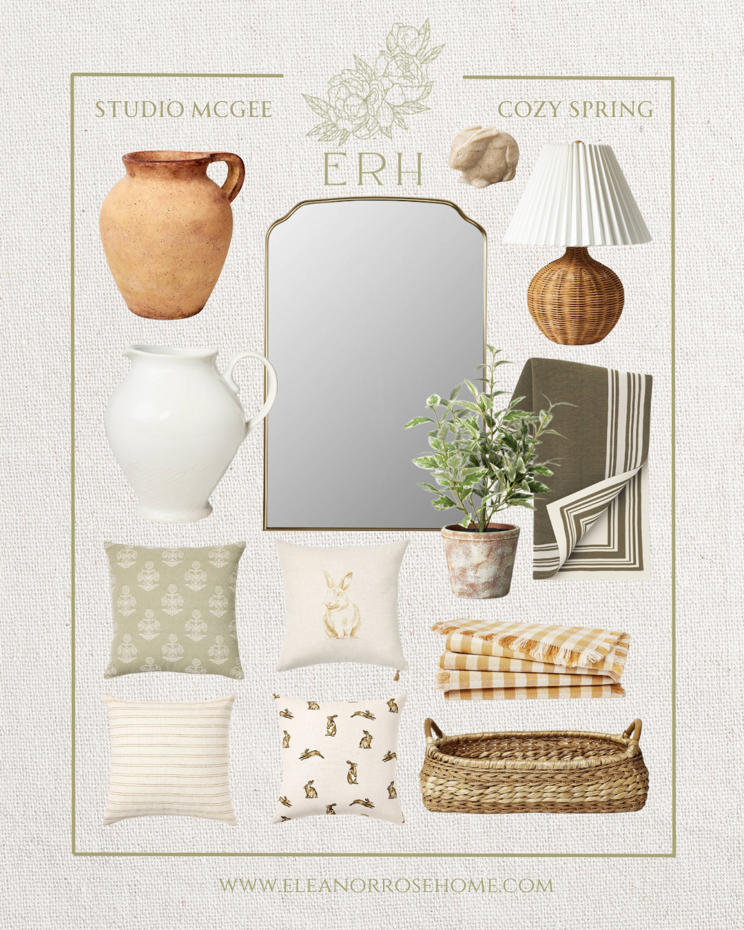 Cozy finds from Studio McGee spring 2024 collection at Target.