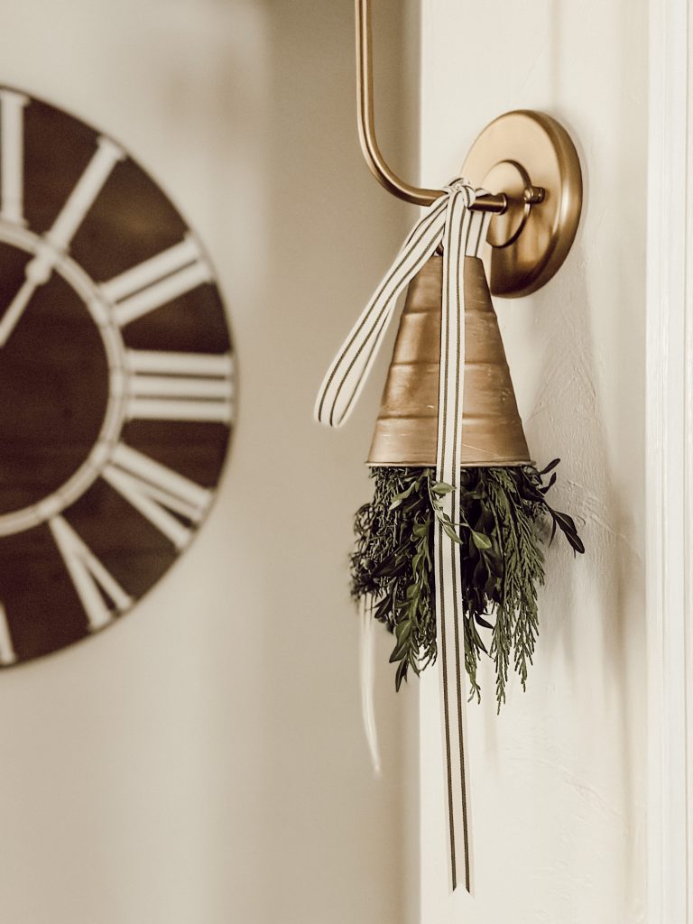 Festive holiday DIY bell decorations for rustic decor in a holiday home.