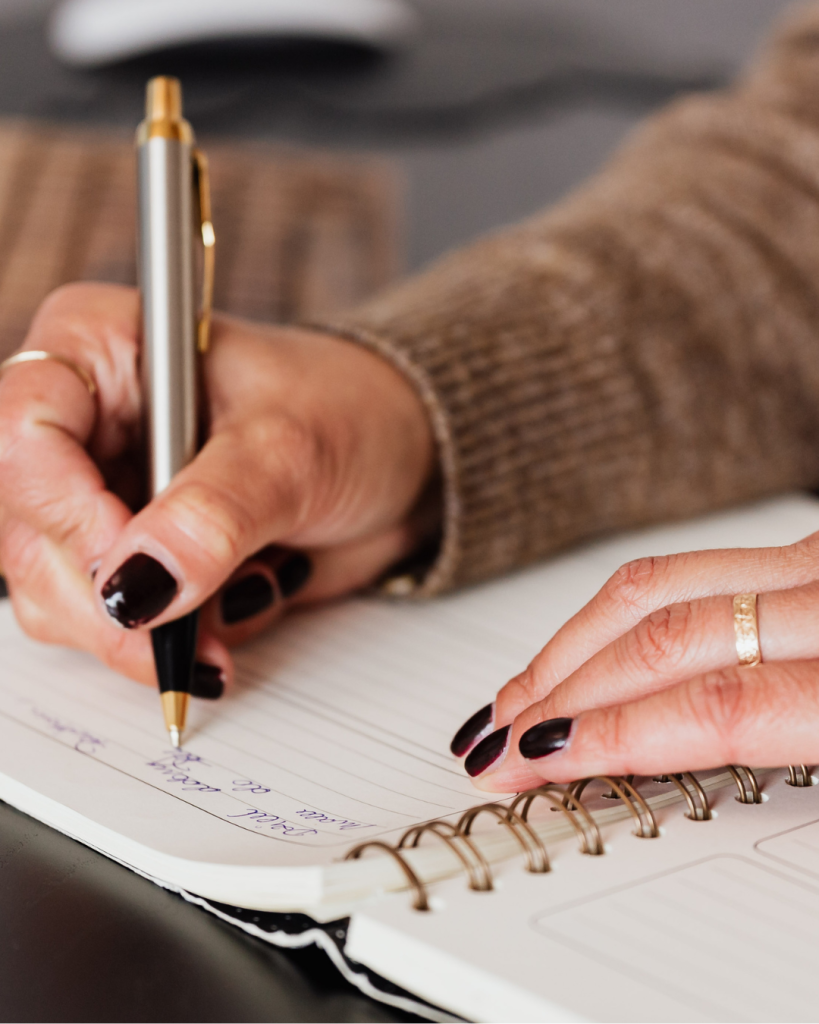 2024 goal planner with goals and dreams for the new year.