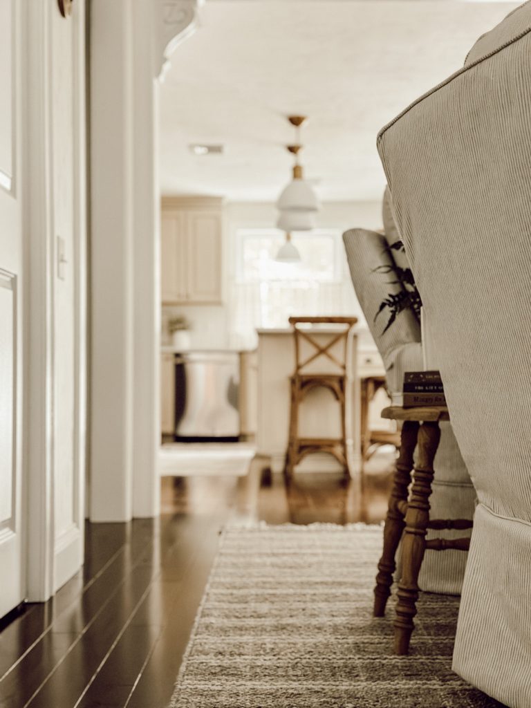 Create a path in the living room for foot traffic to easily get through the space.